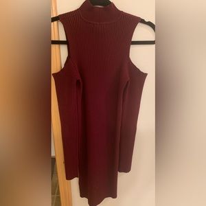 NWOT Forever 21 Ribbed Cold Shoulder Dress